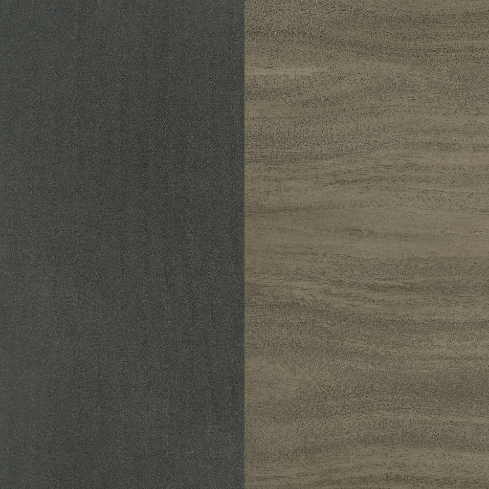 Cama Queen con respaldo de alas tapizada Alderwood, color gris francés