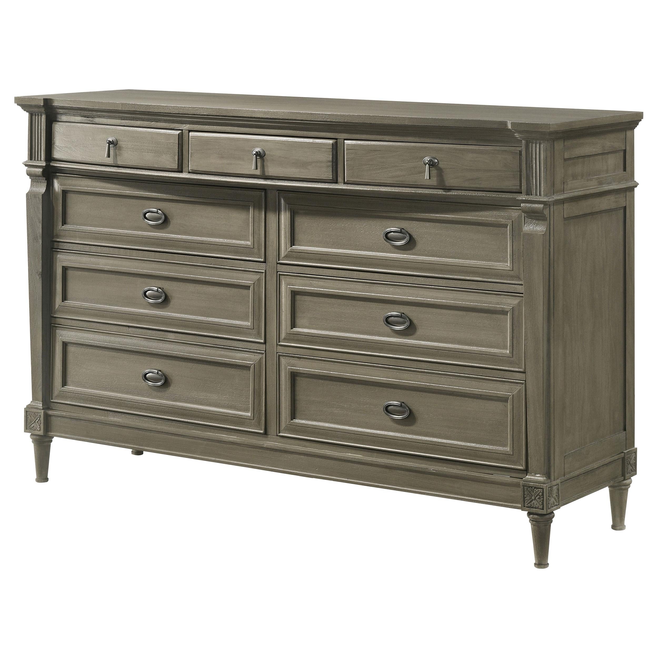 Alderwood 9-drawer Dresser French Grey