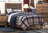 Cama individual con paneles Sidney Wood de pino rústico