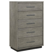 Derbyshire 5-drawer Bedroom Chest Grey Oak