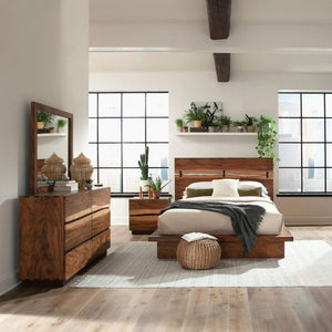 Juego de dormitorio Winslow de 4 piezas Queen en nogal ahumado