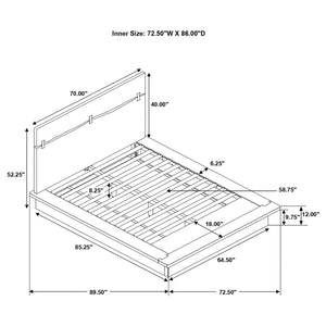 Juego de dormitorio Winslow de 4 piezas Queen en nogal ahumado
