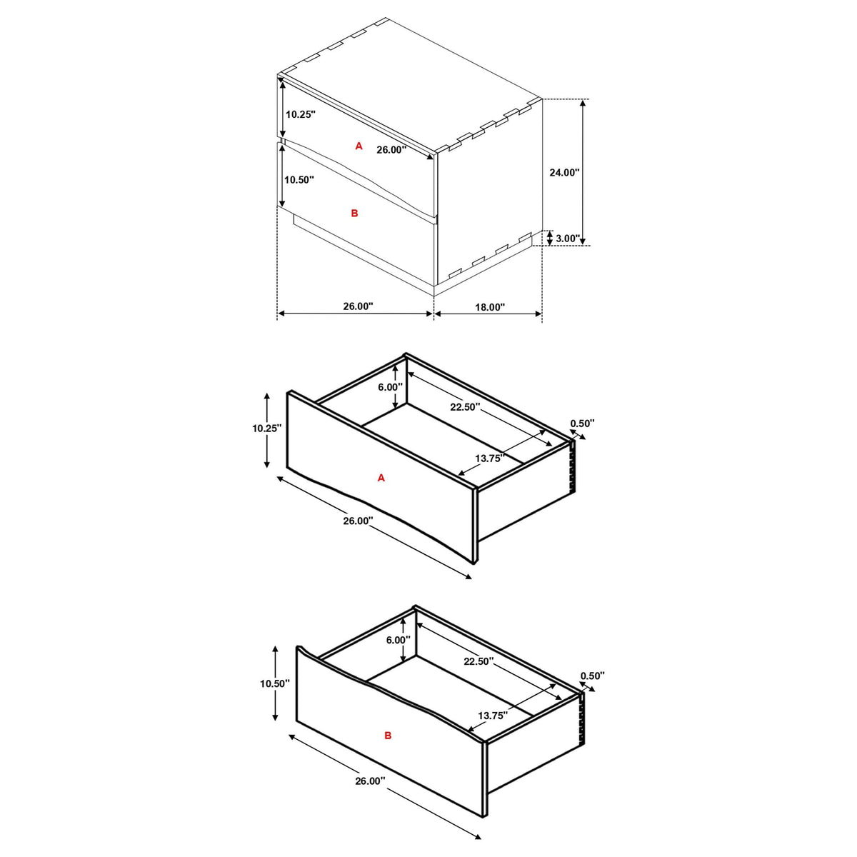Juego de dormitorio Winslow de 4 piezas Queen en nogal ahumado