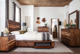 Juego de dormitorio Winslow Eastern King de 4 piezas en nogal ahumado