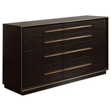 Juego de dormitorio Durango Eastern King de 5 piezas, color pimienta ahumada
