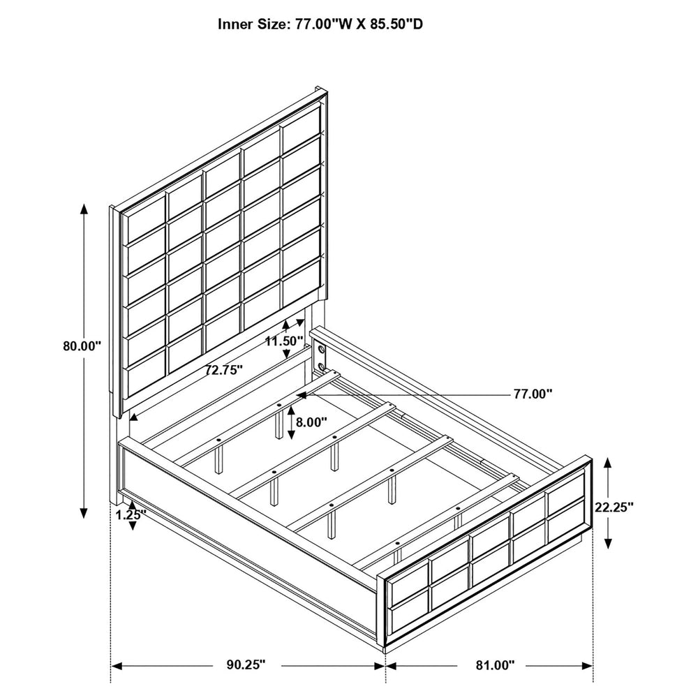 Juego de dormitorio Durango California King de 4 piezas Peppercorn