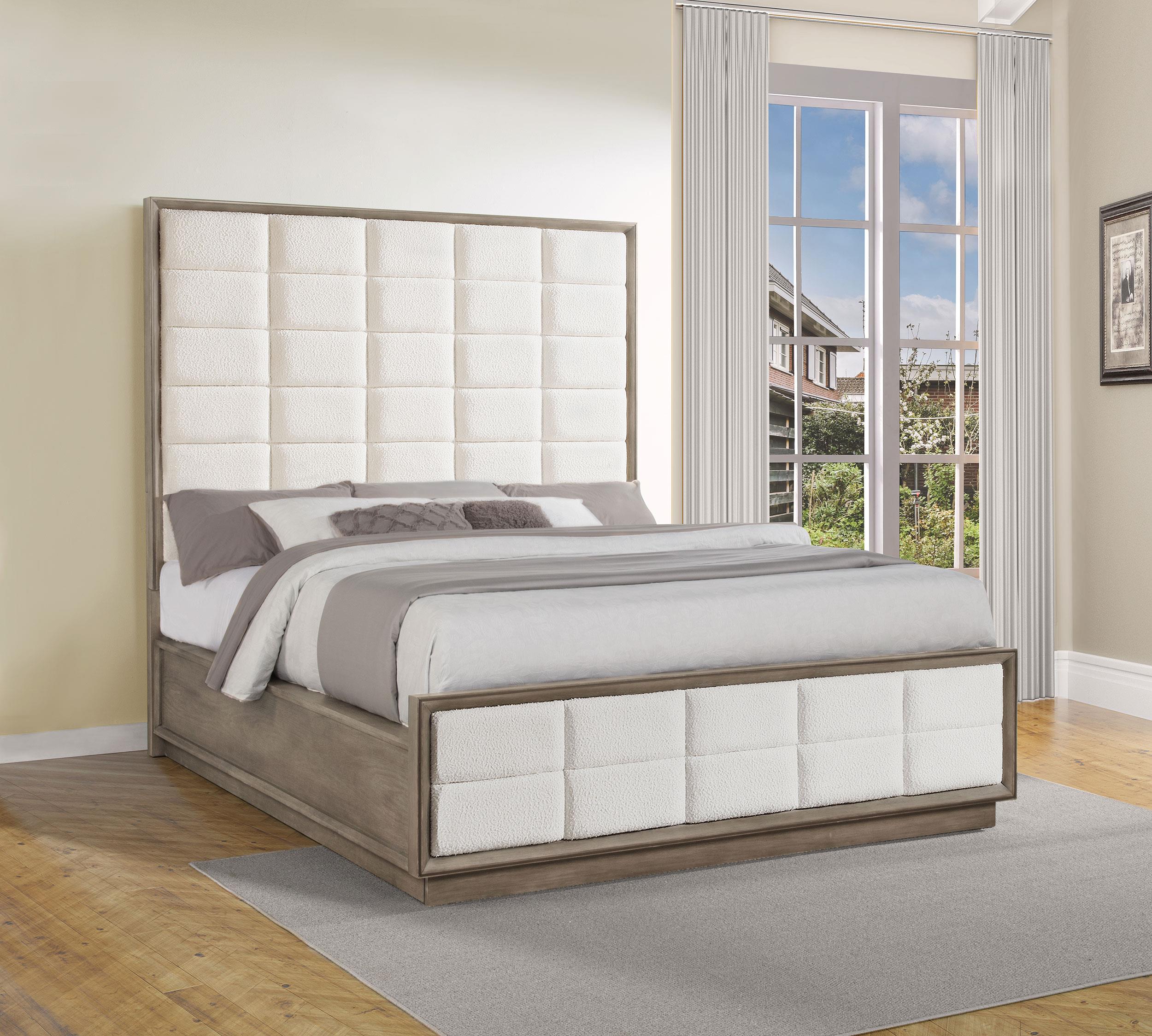 Durango 80-inch California King Panel Bed Taupe Oak