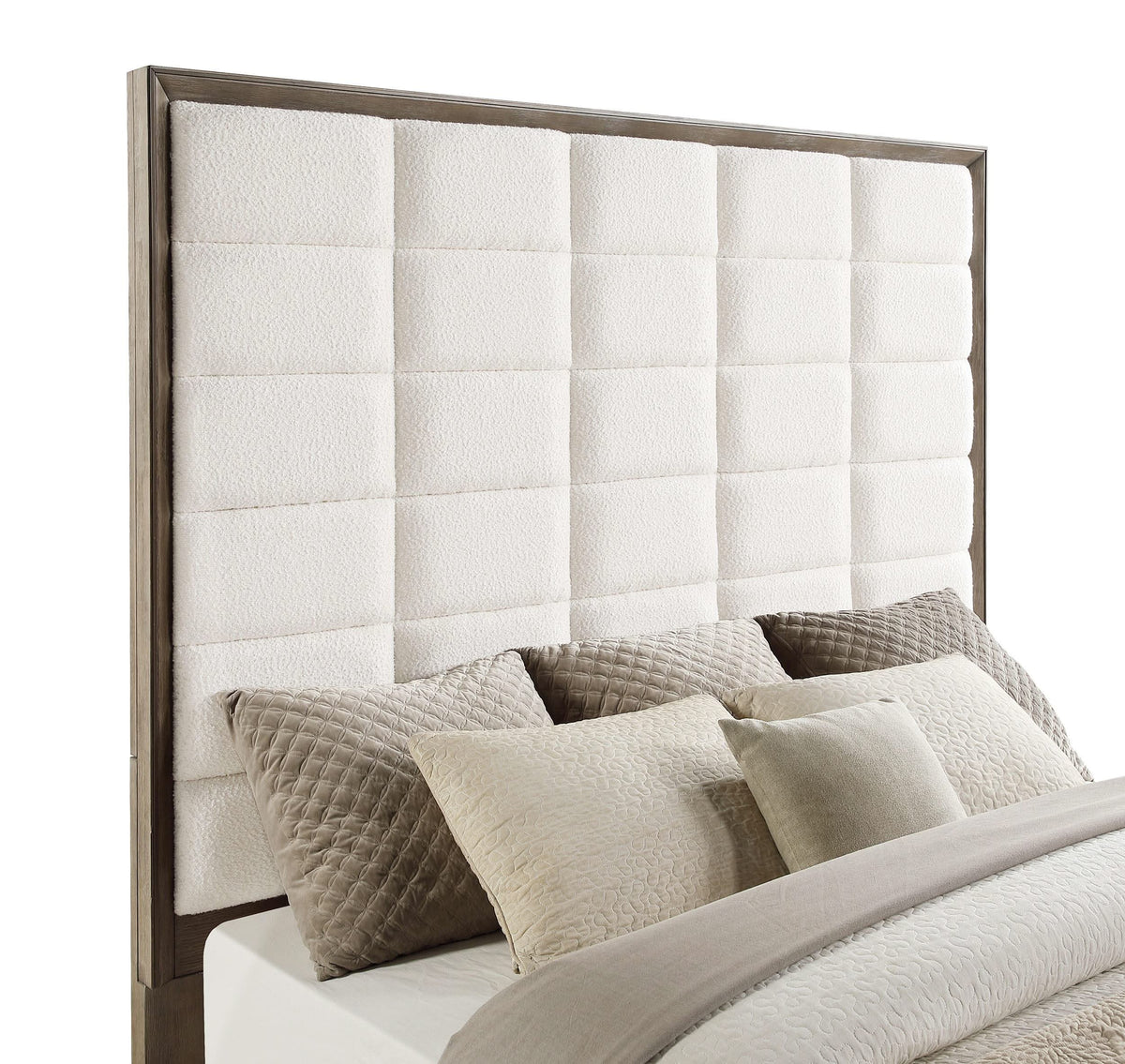 Cama Durango California King de 80 pulgadas con paneles en roble topo