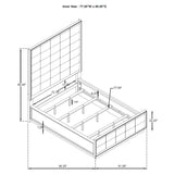 Cama Durango California King de 80 pulgadas con paneles en roble topo