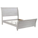 Cama estilo trineo Stillwood Wood Eastern King, estilo vintage, lino