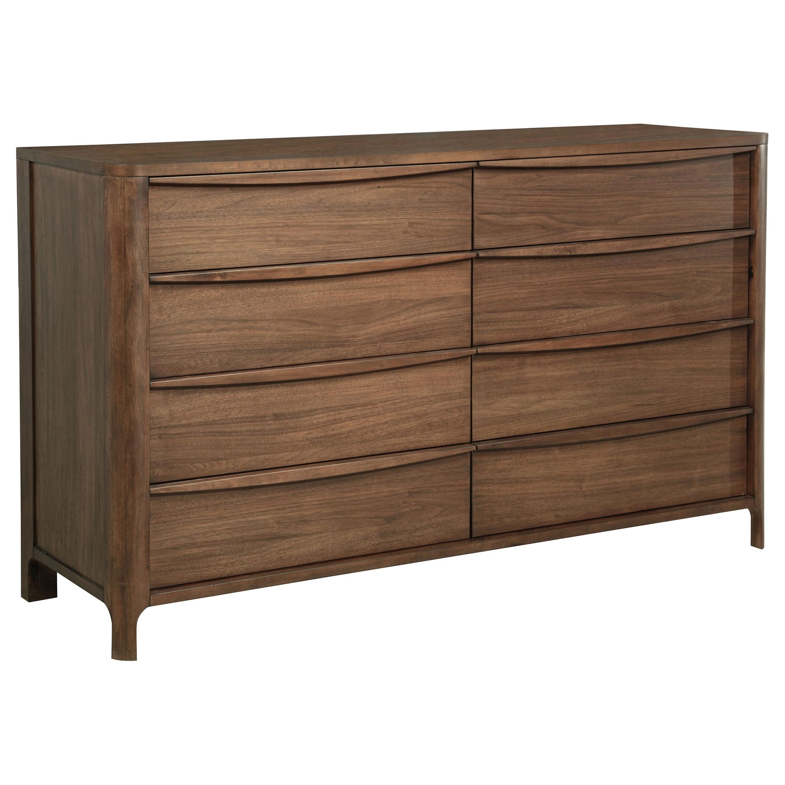 Juego de dormitorio Maderia California King de 4 piezas en nogal