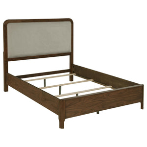 Juego de dormitorio Maderia de 4 piezas tamaño Queen en nogal