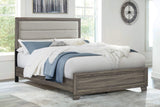 Cama tapizada California King Wright de 52 pulgadas en roble marrón