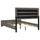 Cama tapizada California King Wright de 52 pulgadas en roble marrón