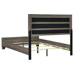 Cama tapizada California King Wright de 52 pulgadas en roble marrón