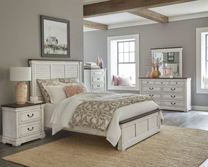 Juego de dormitorio Hillcrest California King de 5 piezas, blanco