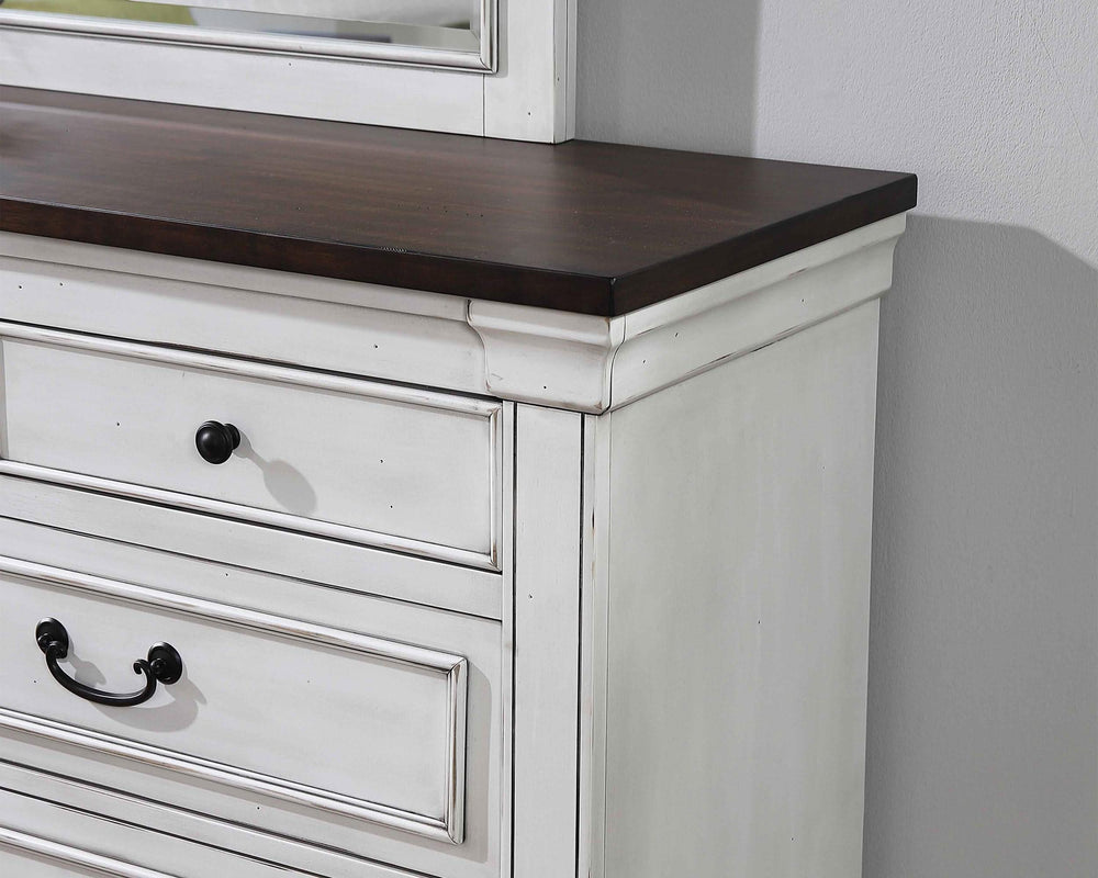 Juego de dormitorio Hillcrest California King de 5 piezas, blanco