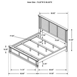 Juego de dormitorio Hillcrest California King de 5 piezas, blanco