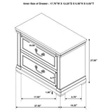 Juego de dormitorio Hillcrest California King de 5 piezas, blanco