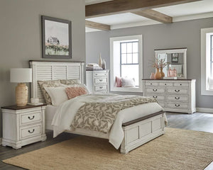 Juego de dormitorio Hillcrest California King de 5 piezas, blanco