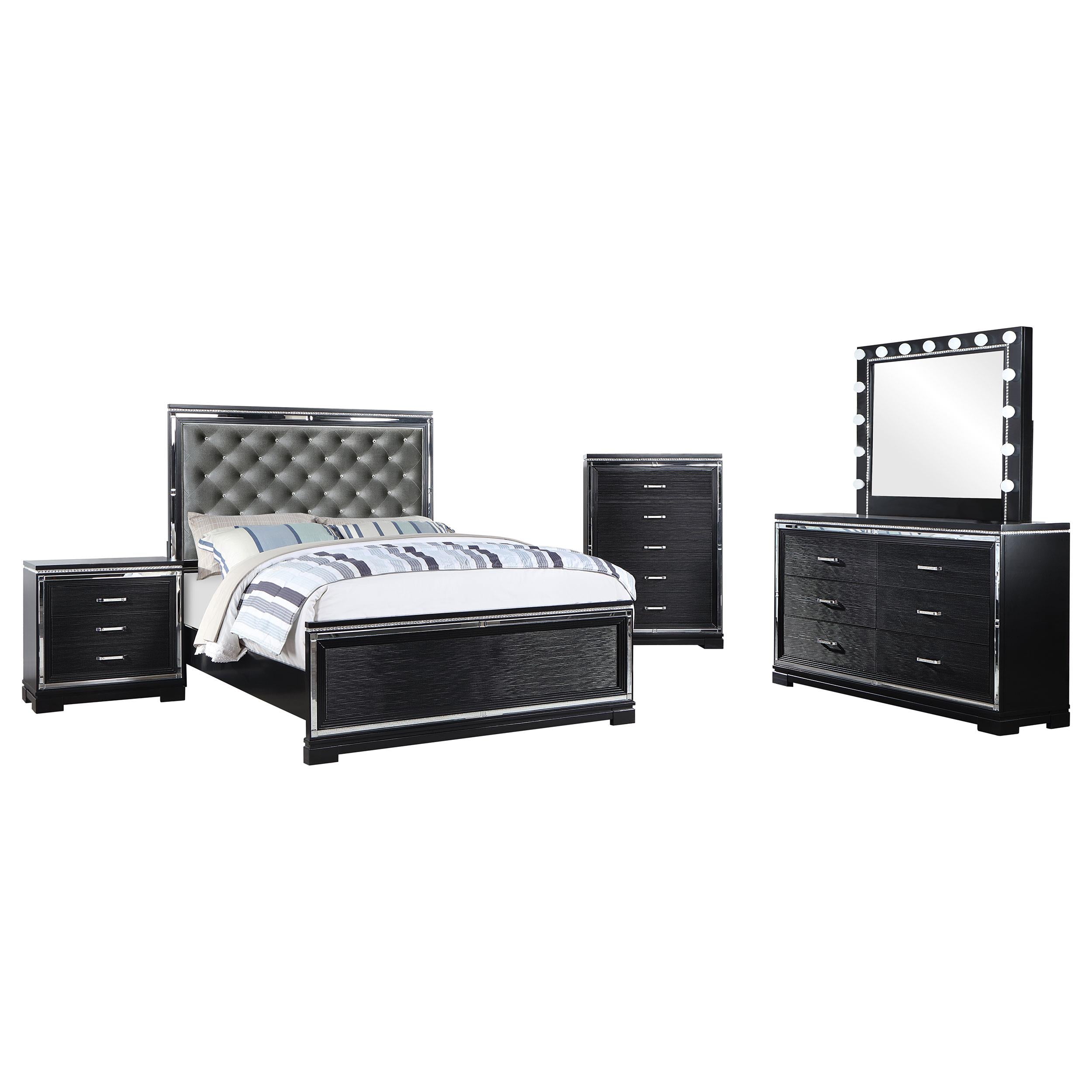 Cappola 5-piece Eastern King Bedroom Set Black