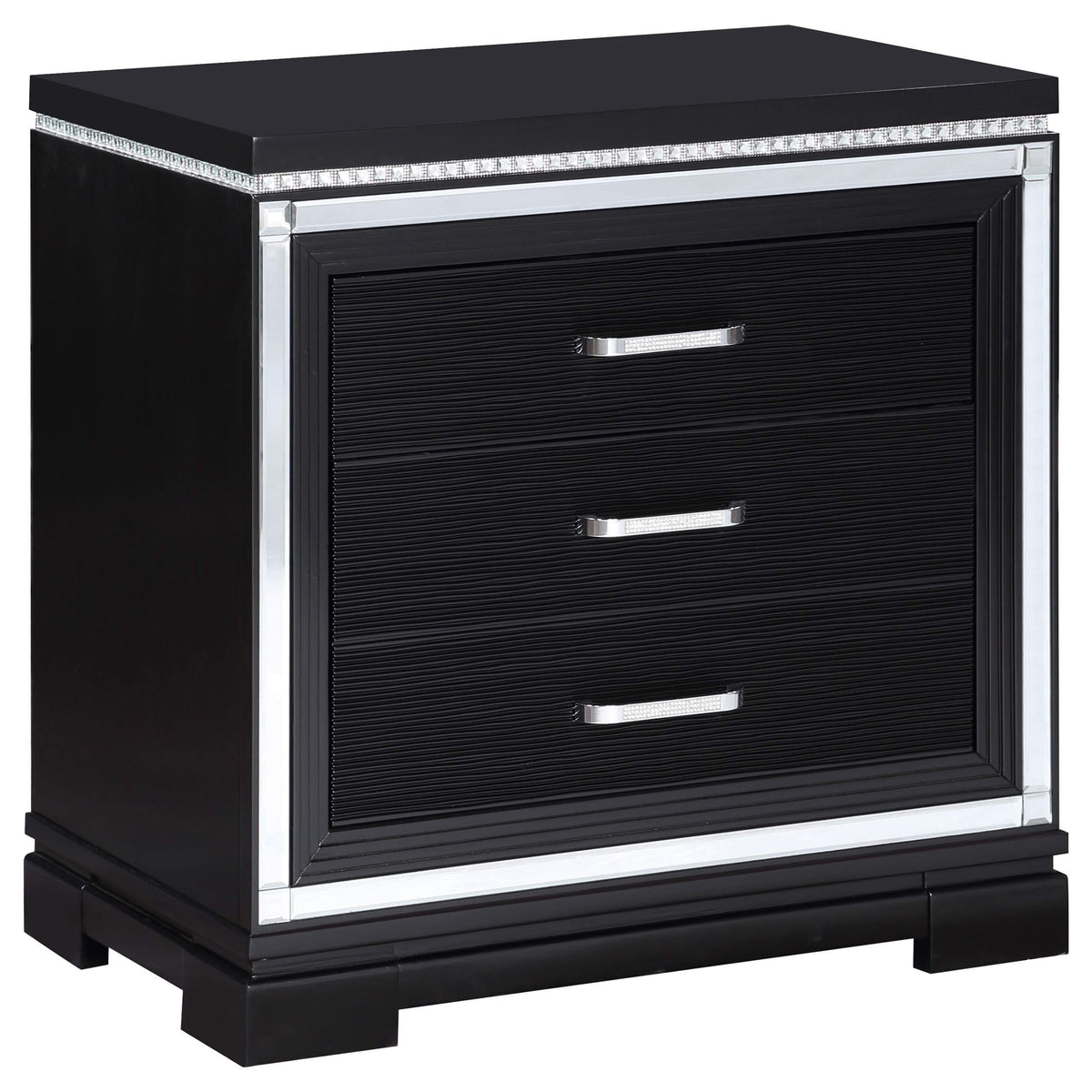 Juego de dormitorio Cappola California King de 4 piezas, color negro