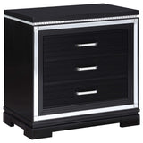 Juego de dormitorio Cappola California King de 4 piezas, color negro