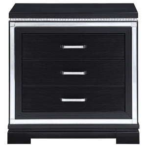 Juego de dormitorio Cappola California King de 4 piezas, color negro