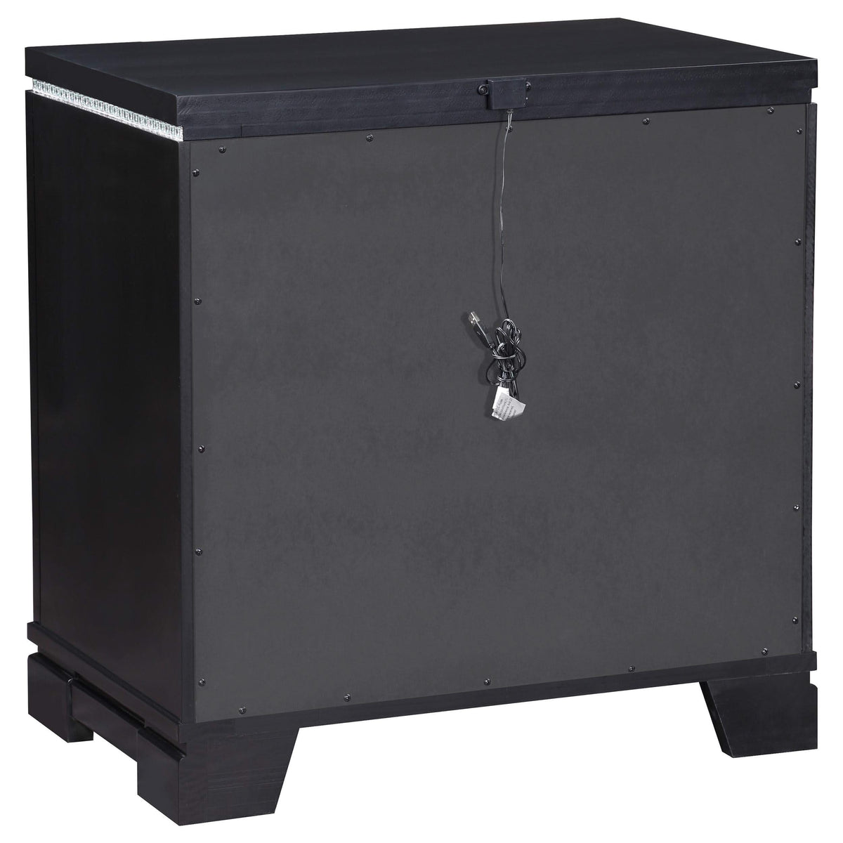 Juego de dormitorio Cappola California King de 4 piezas, color negro
