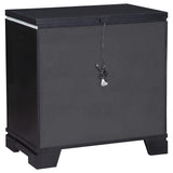 Juego de dormitorio Cappola California King de 4 piezas, color negro