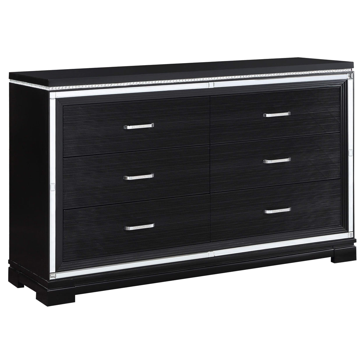 Juego de dormitorio Cappola California King de 4 piezas, color negro