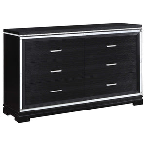Juego de dormitorio Cappola California King de 4 piezas, color negro