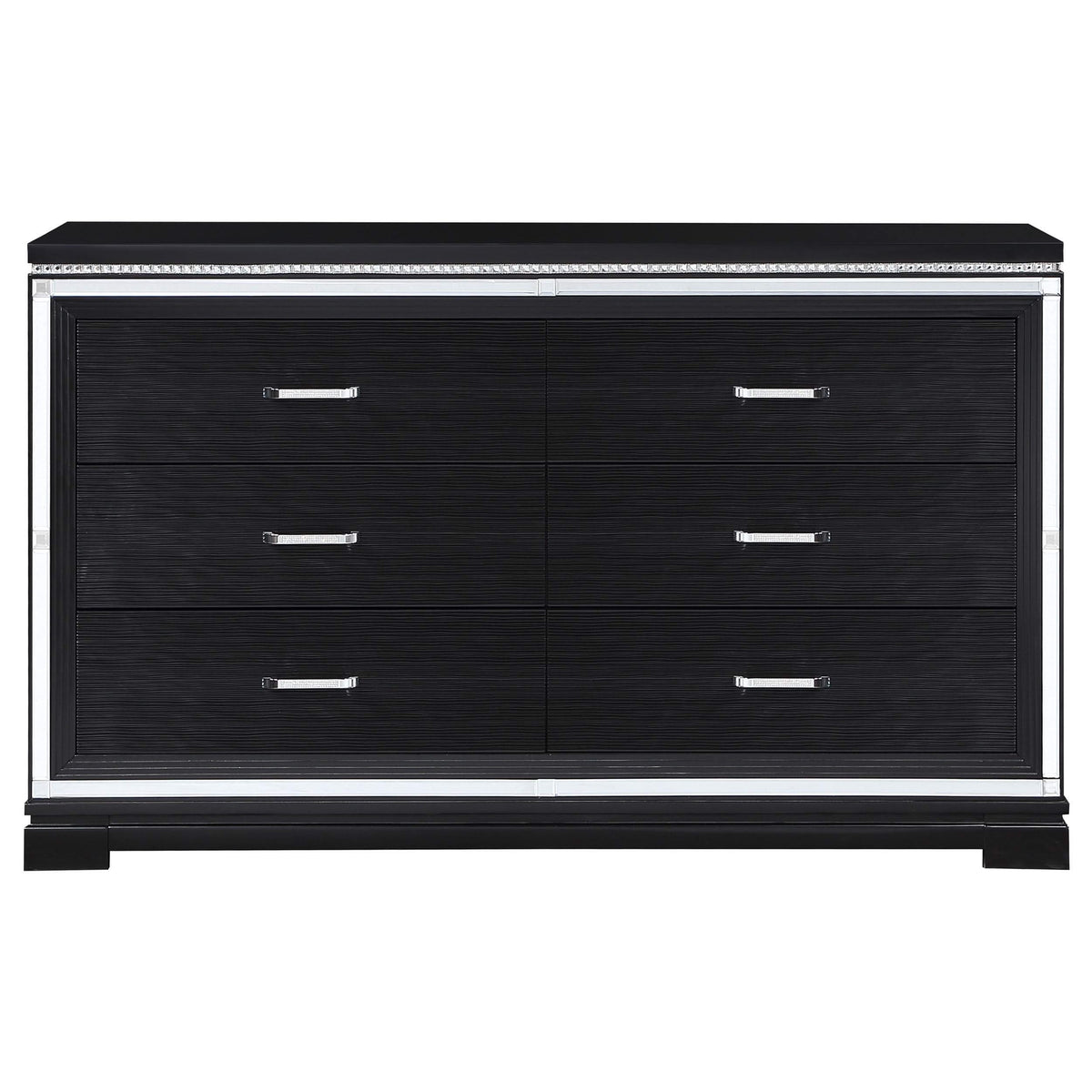 Juego de dormitorio Cappola California King de 4 piezas, color negro