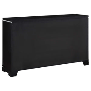 Juego de dormitorio Cappola California King de 4 piezas, color negro