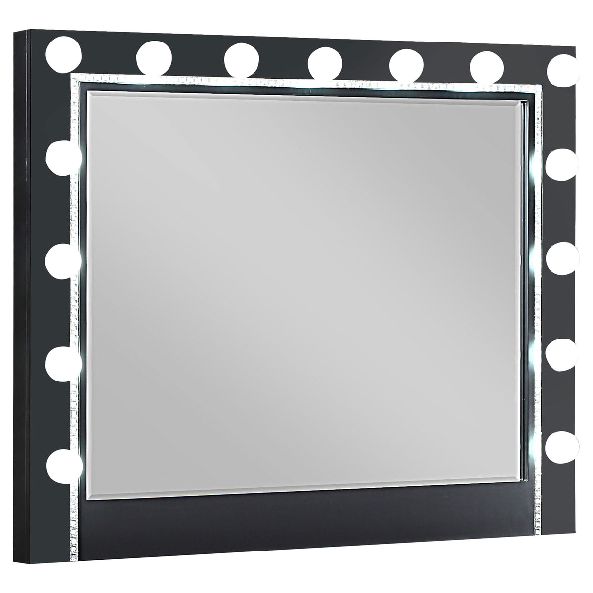 Juego de dormitorio Cappola California King de 4 piezas, color negro