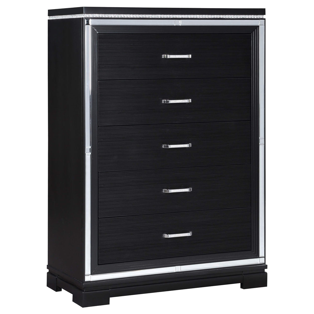 Juego de dormitorio Cappola California King de 5 piezas, color negro