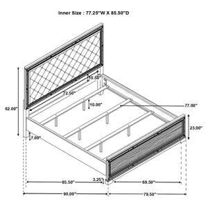 Juego de dormitorio Cappola California King de 5 piezas, color negro