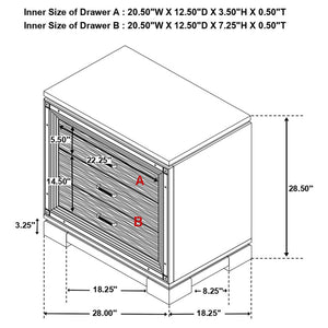 Juego de dormitorio Cappola California King de 5 piezas, color negro