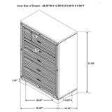 Juego de dormitorio Cappola California King de 5 piezas, color negro
