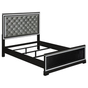 Cappola Wood California King Panel Bed Black