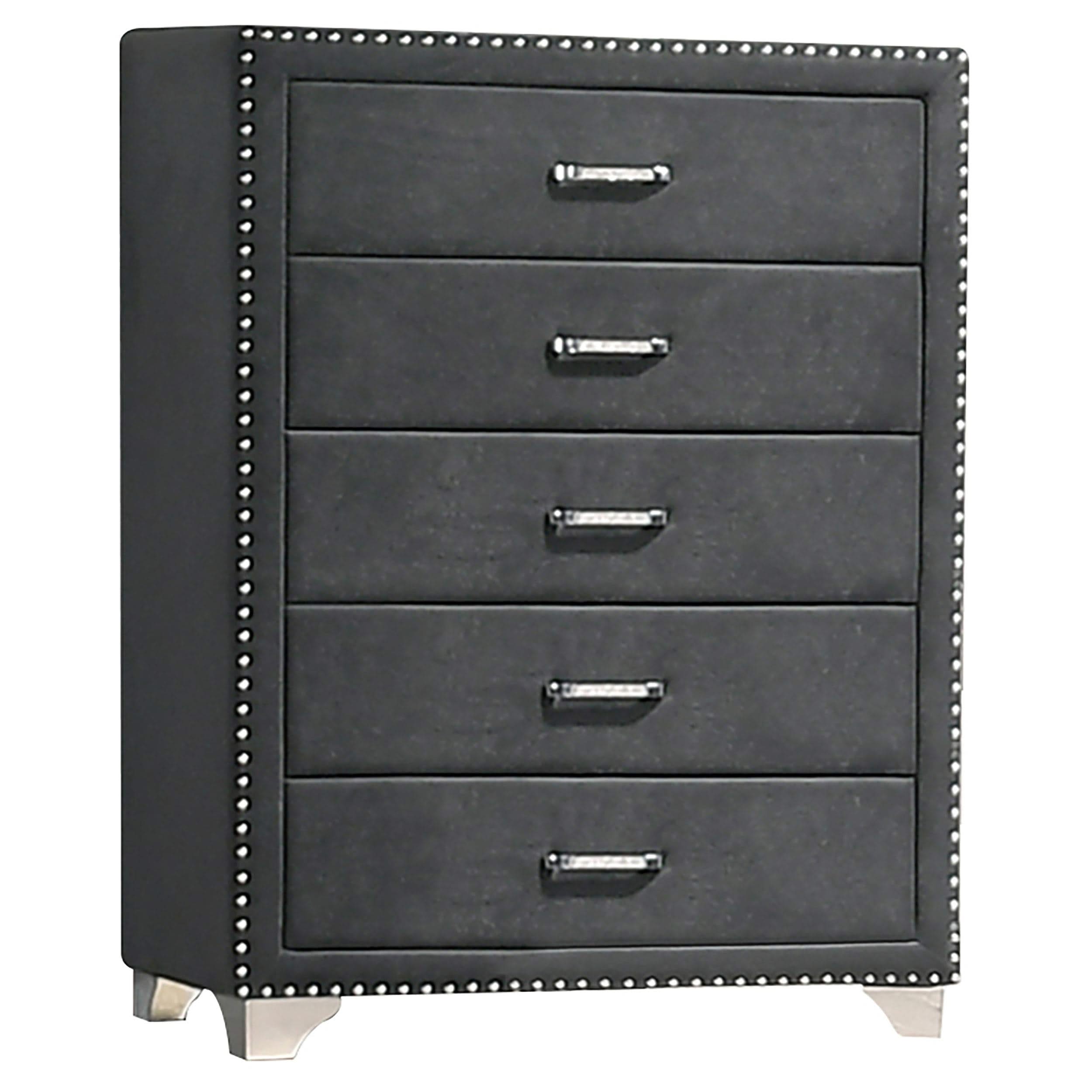 Juego de dormitorio Melody de 4 piezas Eastern King en gris