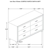 Juego de dormitorio Melody de 4 piezas California King en gris