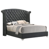 Juego de dormitorio Melody de 4 piezas, tamaño Queen, gris