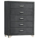Melody 5-drawer Bedroom Chest Grey