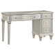 Tocador Evangeline de 4 cajones, mesa de maquillaje de roble plateado
