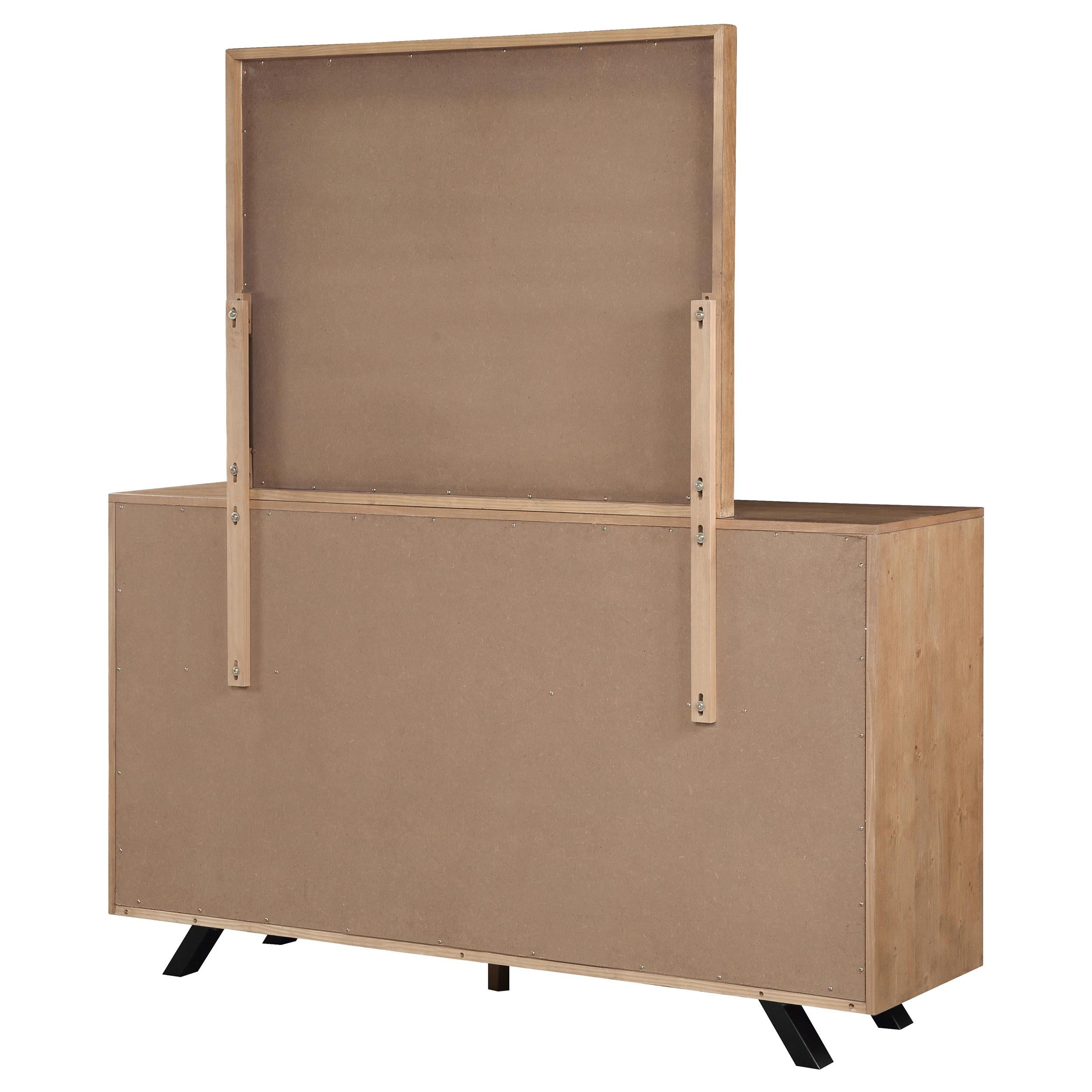 Taylor 7-drawer Dresser with Mirror Light Honey Brown