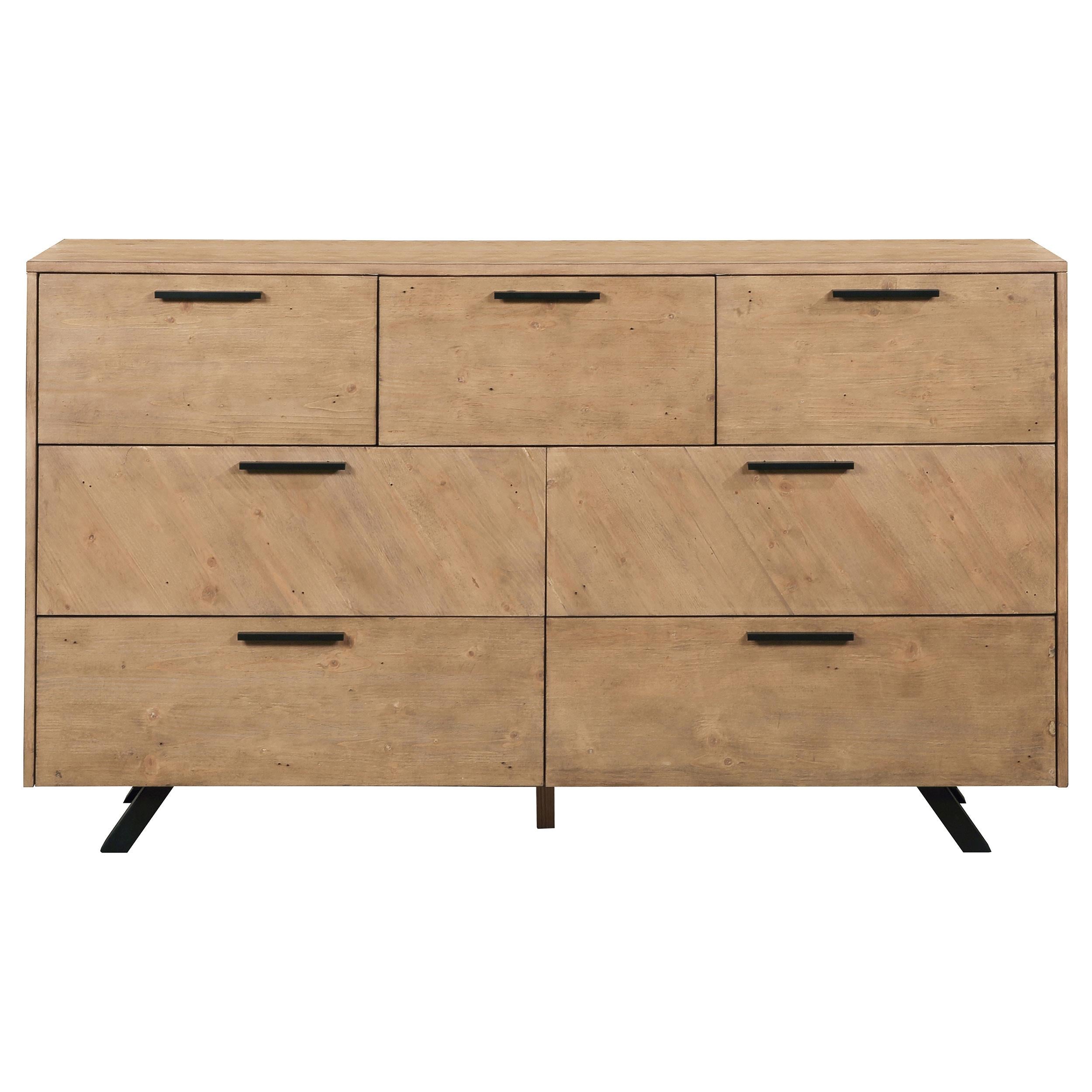 Taylor 7-drawer Dresser Light Honey Brown