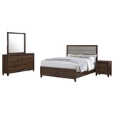 Juego de dormitorio Welsley de 4 piezas Eastern King en nogal