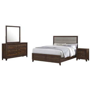 Juego de dormitorio Welsley de 4 piezas Eastern King en nogal