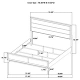 Juego de dormitorio Welsley de 5 piezas Eastern King en nogal